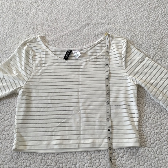 H&M Cropped Transparent Long Sleeve Top - Picture 8 of 8